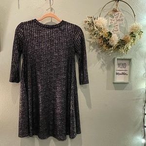 Black and Silver metallic party dress size small